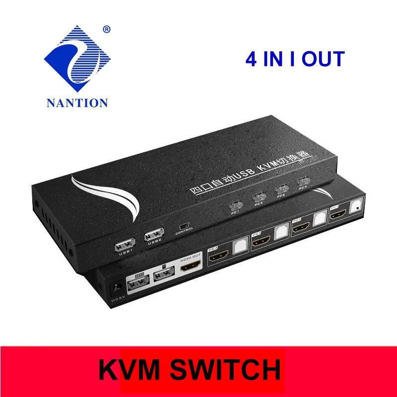 USB Hdmi ȣȯ KVM ġ 4K @ 60Hz HDR ó 4X1, USB 4   Hdmi 4  ȣȯ ̺ , Ű 콺  